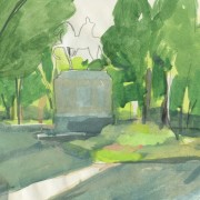 «Персональная выставка Полины Шутовой. Колонны, вазы, зелень»