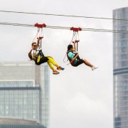 Воздушная трасса Zipline на Воробьевых горах