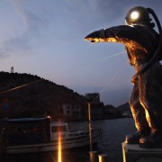 Открытие скульптуры «Водолаз-Маяк»