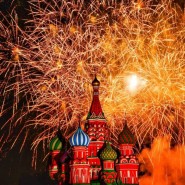Новогодний салют 2021 в Москве фотографии
