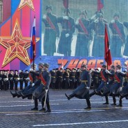Марш в честь 78-летия парада 1941 года на Красной площади фотографии