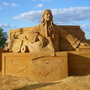 Выставка скульптур из песка в Коломенском 2016 фотографии