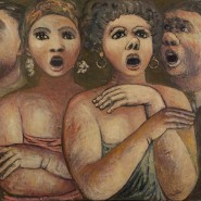 Лев Табенкин. Певцы.1997.Холст, масло.119х140
