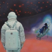 Таисия Короткова. Костюм космонавта Леонова. 2018. Темпера, левкас, доска. 30x40