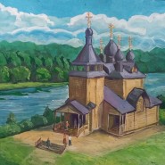 Выставка «Храмы России. Рисунки детей Донбасса» фотографии