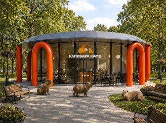 Открытие кафе с капибарами в парке «Сокольники»